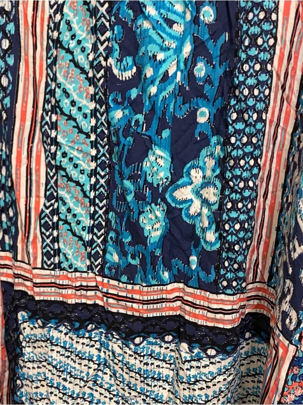Stoosh Womens Boho Tank Top 3X 3XL Bust 54” Blue Black White Print New NWT $49 - Picture 9 of 10